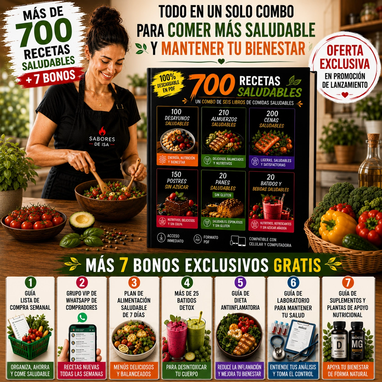 Contenido del libro de recetas saludables